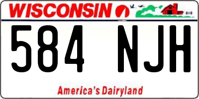 WI license plate 584NJH