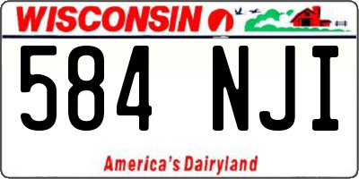 WI license plate 584NJI