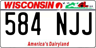 WI license plate 584NJJ
