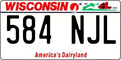 WI license plate 584NJL