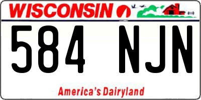 WI license plate 584NJN