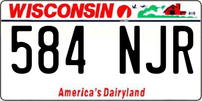 WI license plate 584NJR