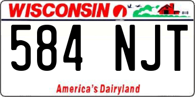WI license plate 584NJT