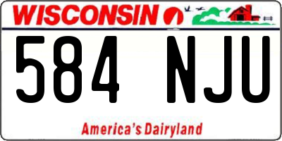 WI license plate 584NJU