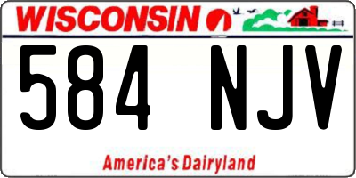 WI license plate 584NJV