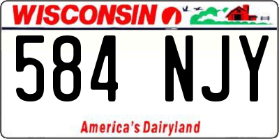 WI license plate 584NJY