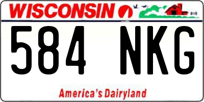 WI license plate 584NKG