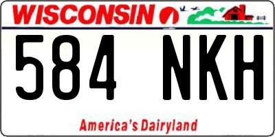 WI license plate 584NKH