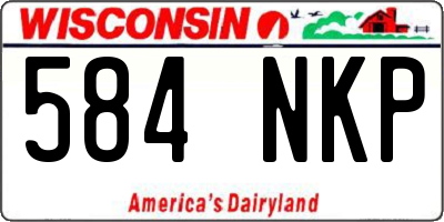 WI license plate 584NKP