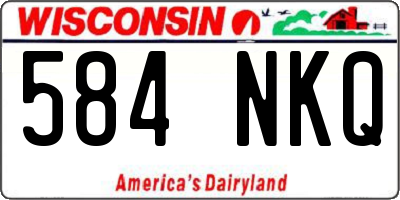 WI license plate 584NKQ