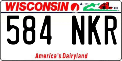 WI license plate 584NKR