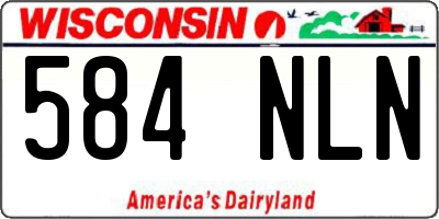 WI license plate 584NLN