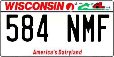 WI license plate 584NMF