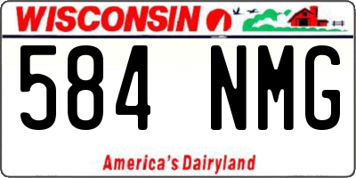 WI license plate 584NMG