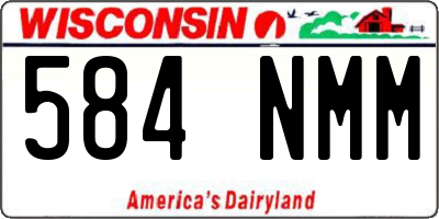 WI license plate 584NMM