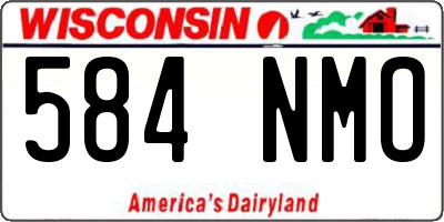 WI license plate 584NMO
