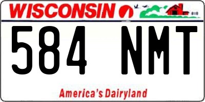 WI license plate 584NMT