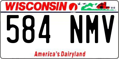 WI license plate 584NMV