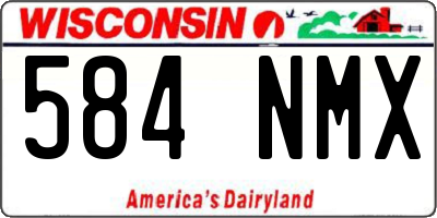 WI license plate 584NMX