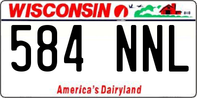 WI license plate 584NNL
