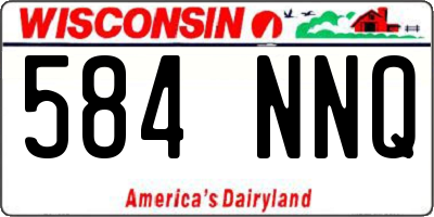 WI license plate 584NNQ