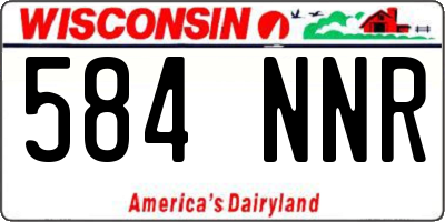 WI license plate 584NNR