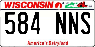 WI license plate 584NNS