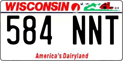 WI license plate 584NNT