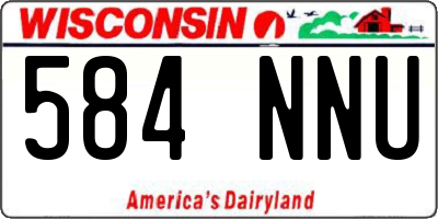 WI license plate 584NNU