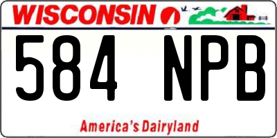 WI license plate 584NPB