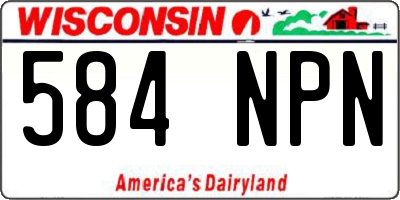 WI license plate 584NPN