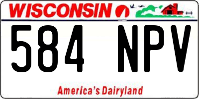 WI license plate 584NPV