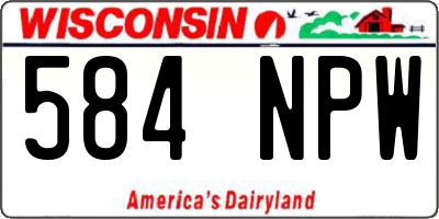 WI license plate 584NPW