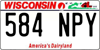 WI license plate 584NPY