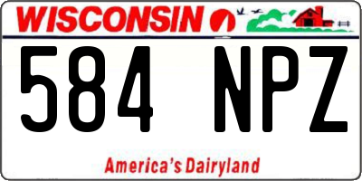 WI license plate 584NPZ