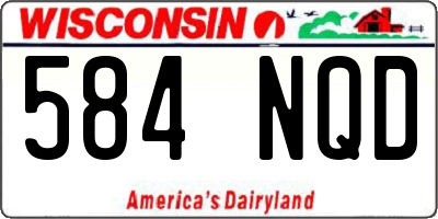 WI license plate 584NQD