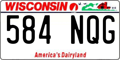 WI license plate 584NQG