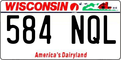 WI license plate 584NQL