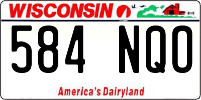 WI license plate 584NQO