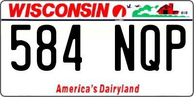 WI license plate 584NQP