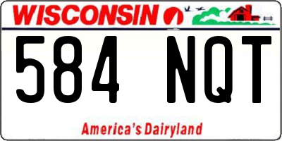 WI license plate 584NQT