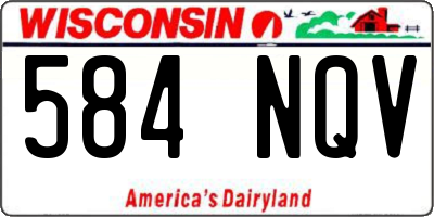 WI license plate 584NQV