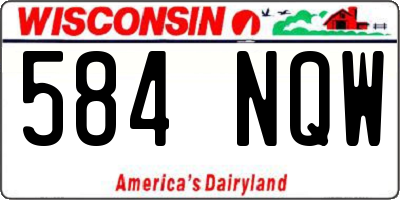 WI license plate 584NQW