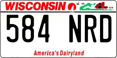 WI license plate 584NRD