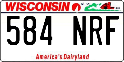 WI license plate 584NRF