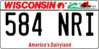 WI license plate 584NRI