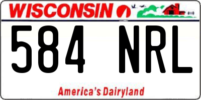WI license plate 584NRL
