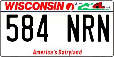 WI license plate 584NRN