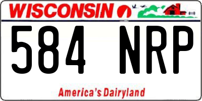 WI license plate 584NRP