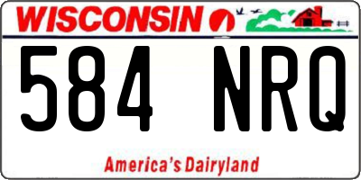WI license plate 584NRQ